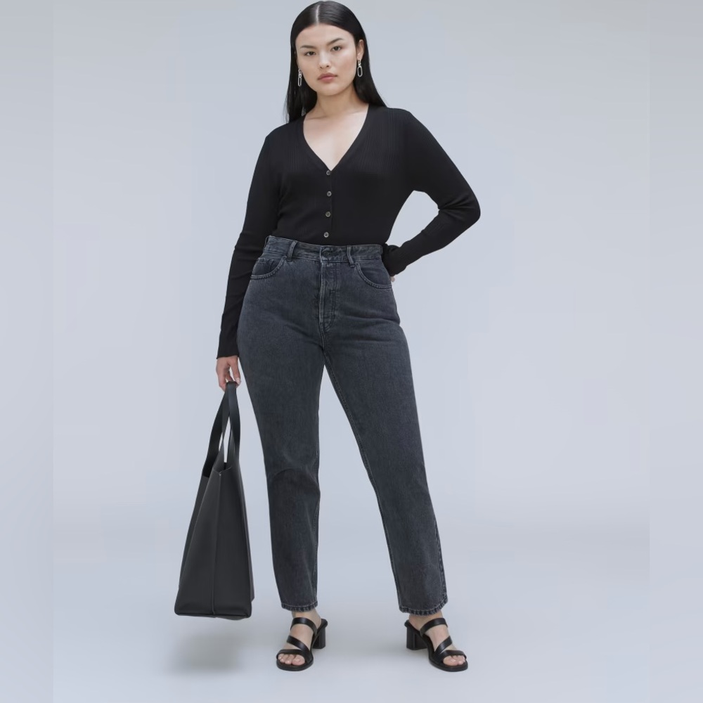 Everlane The Curvy Cheeky Jean Washed Black Size 31